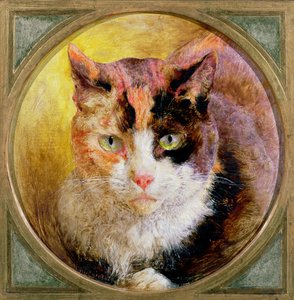A Head Study of a Tortoiseshell Cat, 1866