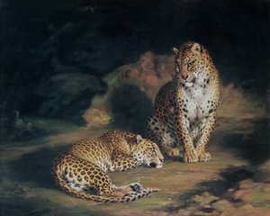 Pár leopardů, 1845