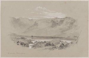 Grasmere, Westmorland (křída a kvaš na papíře) od William Hull