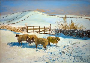 Sníh v Yorkshire Dales (ropa na palubě) od William Ireland