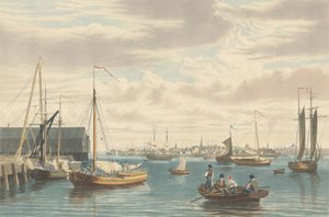 Boston: From the Ship House West End of the Navy Yard, publikoval 1833. od William James Bennett