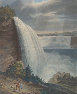 Niagarské vodopády z úpatí schodiště, 1829.