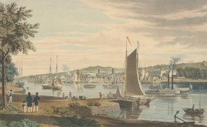 Troy: Převzato ze Západního břehu Hudsonu před Arsenalem Spojených států, hospoda 1838. od William James Bennett