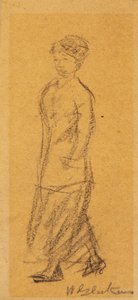 Žena chůze od William James Glackens