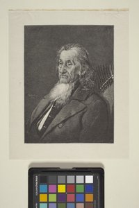 Portrét Allana Wardnera (inkoust, pero, tužka) od William James Linton
