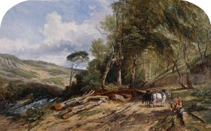 Odvoz dřeva (olej na plátně) od William James Muller