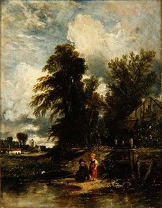 Mlýnský rybník s dětmi rybaření od William James Muller