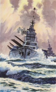 Britská hlavní loď (barevná lito) od William John Patton McDowell