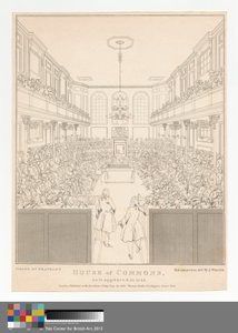 Dolní sněmovna, jak to vypadalo v letech 1741-2 od William Johnstone White