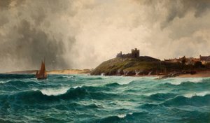 Pobřežní scéna s hradem Criccieth, 1892. od William Joseph King