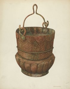 Hammered-Copper Bucket, 1938.