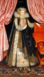Pravděpodobně Elizabeth Cary, rozená Tanfield, kolem 1615 (olej na plátně) od William Larkin