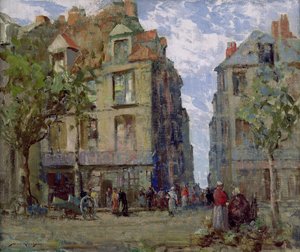 Pohled v Dieppe (olej na plátně) od William Lee Hankey