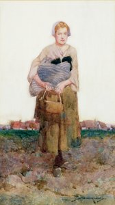 Mladá žena nesoucí balíček od William Lee Hankey