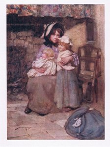 A políbil její bezmyšlenkovitá děťátka mnoha slzami a přitiskl je k sobě, ve smutku dvojnásobně drahý (barva litho) od William Lee Hankey