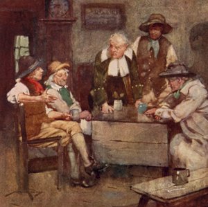 Ilustrace pro The Deserted Village od Olivera Goldsmitha (barevné lito) od William Lee Hankey