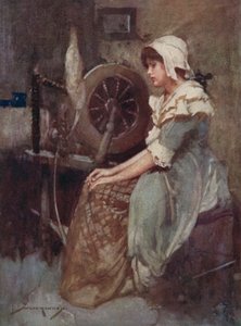 Ilustrace pro The Deserted Village od Olivera Goldsmitha (barevné lito) od William Lee Hankey
