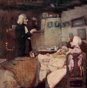 Ilustrace pro The Deserted Village od Olivera Goldsmitha (barevné lito) od William Lee Hankey