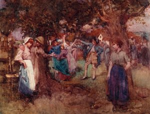 Ilustrace pro The Deserted Village od Olivera Goldsmitha (barevné lito) od William Lee Hankey