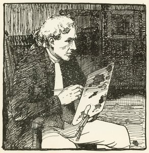 Ilustrace pro The Deserted Village od Olivera Goldsmitha (barevné lito) od William Lee Hankey