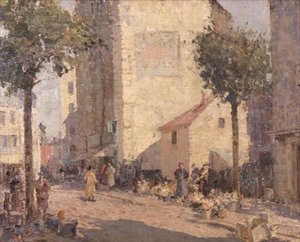 Keramika a květiny, Dieppe od William Lee Hankey