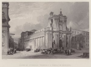 Duomo of Syrakusy, dříve chrám Minervy (rytina)