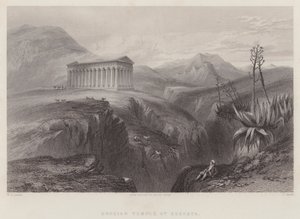 Řecký chrám v Segestě (rytina) od William Leighton Leitch