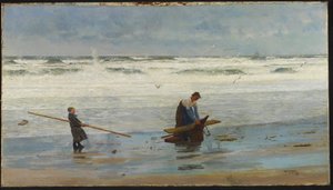 Gathering Driftwood, Holandsko, 1877 od William Lionel Wyllie