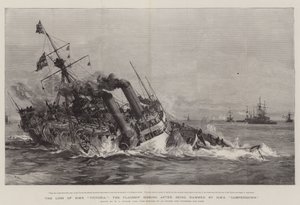 Ztráta HMS Victoria, vlajková loď potopená poté, co byla naražena HMS Camperdown