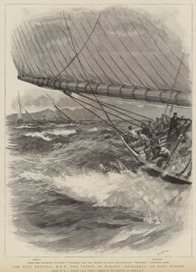 Regata v Nice, loď Britannia Jeho královské Výsosti prince z Walesu a snadný vítěz od William Lionel Wyllie