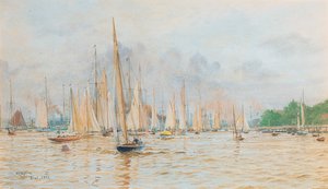Regata v Kielu od William Lionel Wyllie