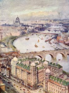 Pohled z hotelu Savoy na východ od William Lionel Wyllie