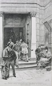 Vstup na burzu v Capel Court, 1891