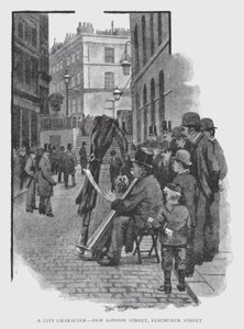 Postava města, New London Street, Fenchurch Street (litho) od William Luker