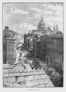 Aldersgate Street (litho) od William Luker
