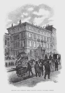 Britská a zahraniční biblická společnost, Queen Victoria Street (litho) od William Luker