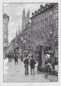 Cornhill (litho) od William Luker
