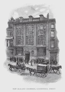 New Zealand Chambers, Leadenhall Street (litho) od William Luker