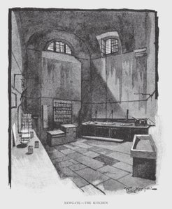 Newgate, the Kitchen (litho) od William Luker