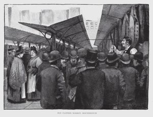 Trh starého oblečení, Houndsditch (litho) od William Luker