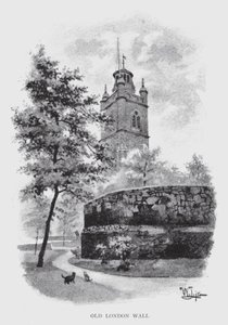 Stará londýnská zeď (litho) od William Luker