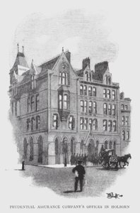 Kanceláře Prudential Assurance Company v Holbornu (litho) od William Luker