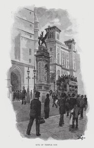 Místo Temple Bar (litho) od William Luker