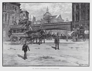 Katedrála svatého Pavla z Blackfriars (litho) od William Luker