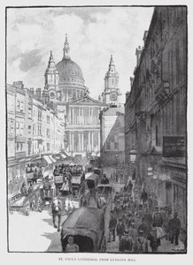 Katedrála svatého Pavla z Ludgate Hill (litho) od William Luker