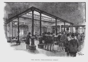 The Baltic, Threadneedle Street (litho) od William Luker