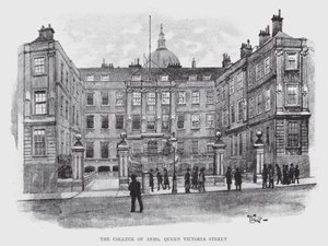The College of Arms, Queen Victoria Street (litho) od William Luker