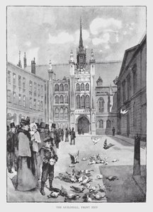 Guildhall, přední východ (litho) od William Luker