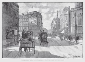 The Mansion House Station, District Railway, Queen Victoria Street (litho) od William Luker