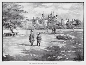 Tower of London z Trinity Square (litho) od William Luker